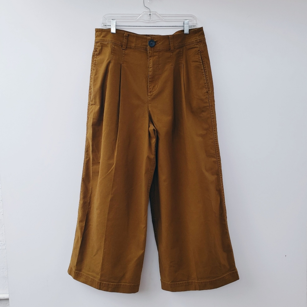 Madewell Pleated High Waist Wide Leg CropPant 12 - Picture 2 of 14